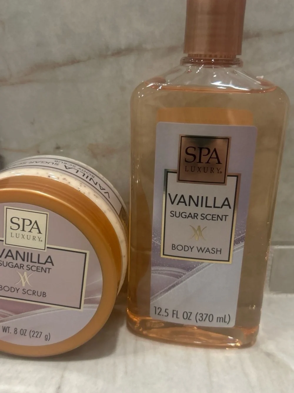 Vanilla Sugar Scent Body Scrub - Pink & Gold